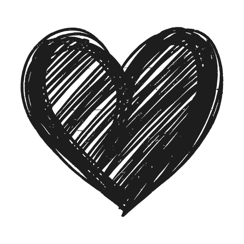 Hand drawn beautiful vector heart