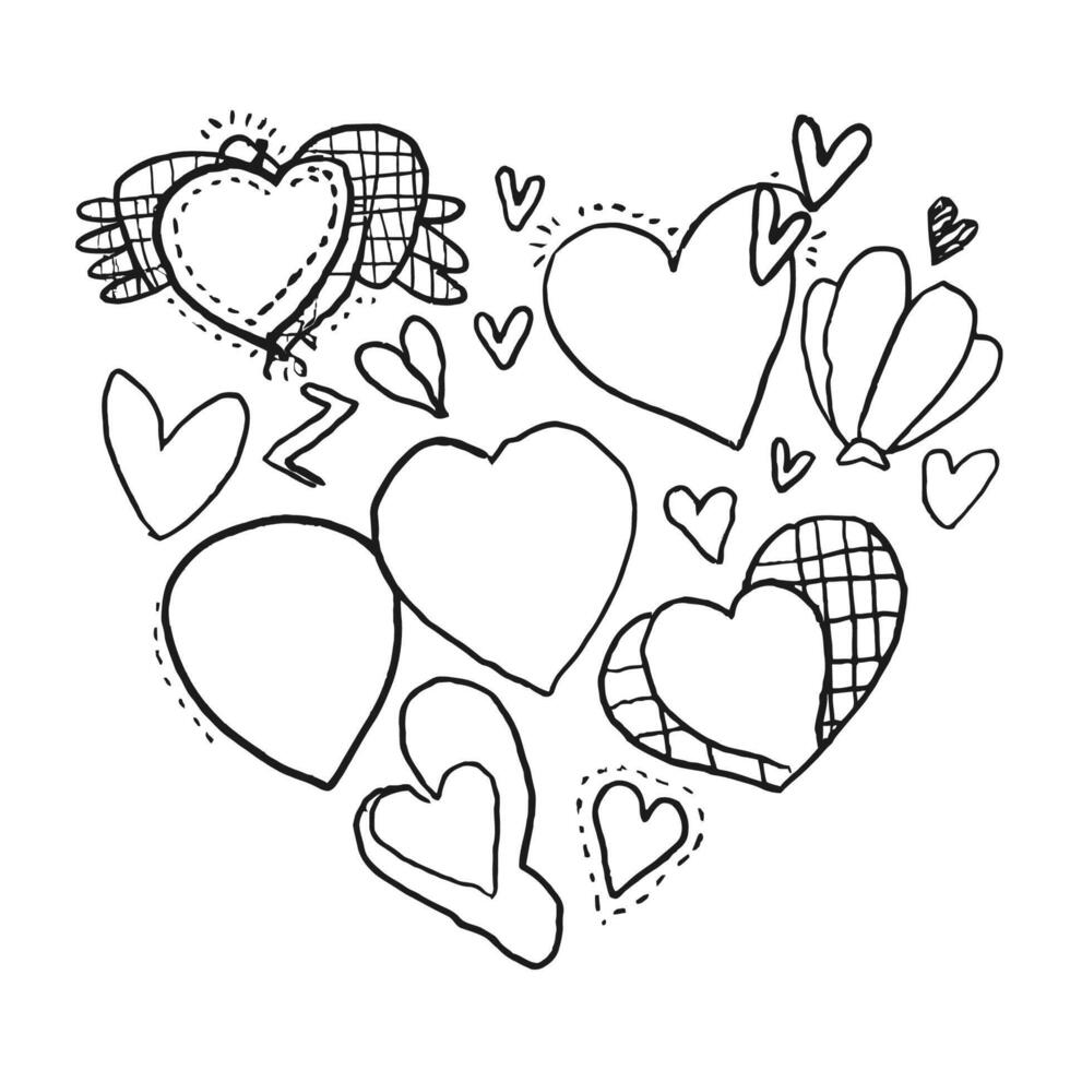 Hand drawn beautiful vector heart