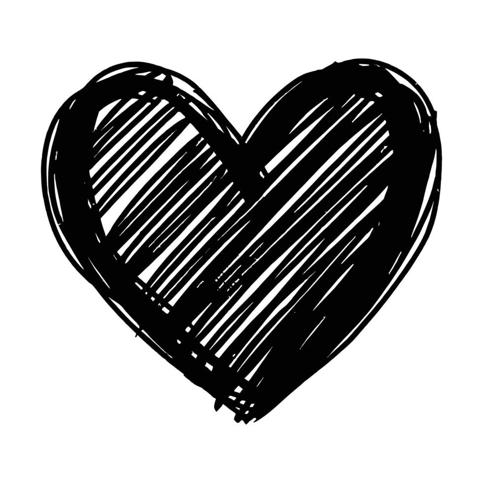 Hand drawn beautiful vector heart