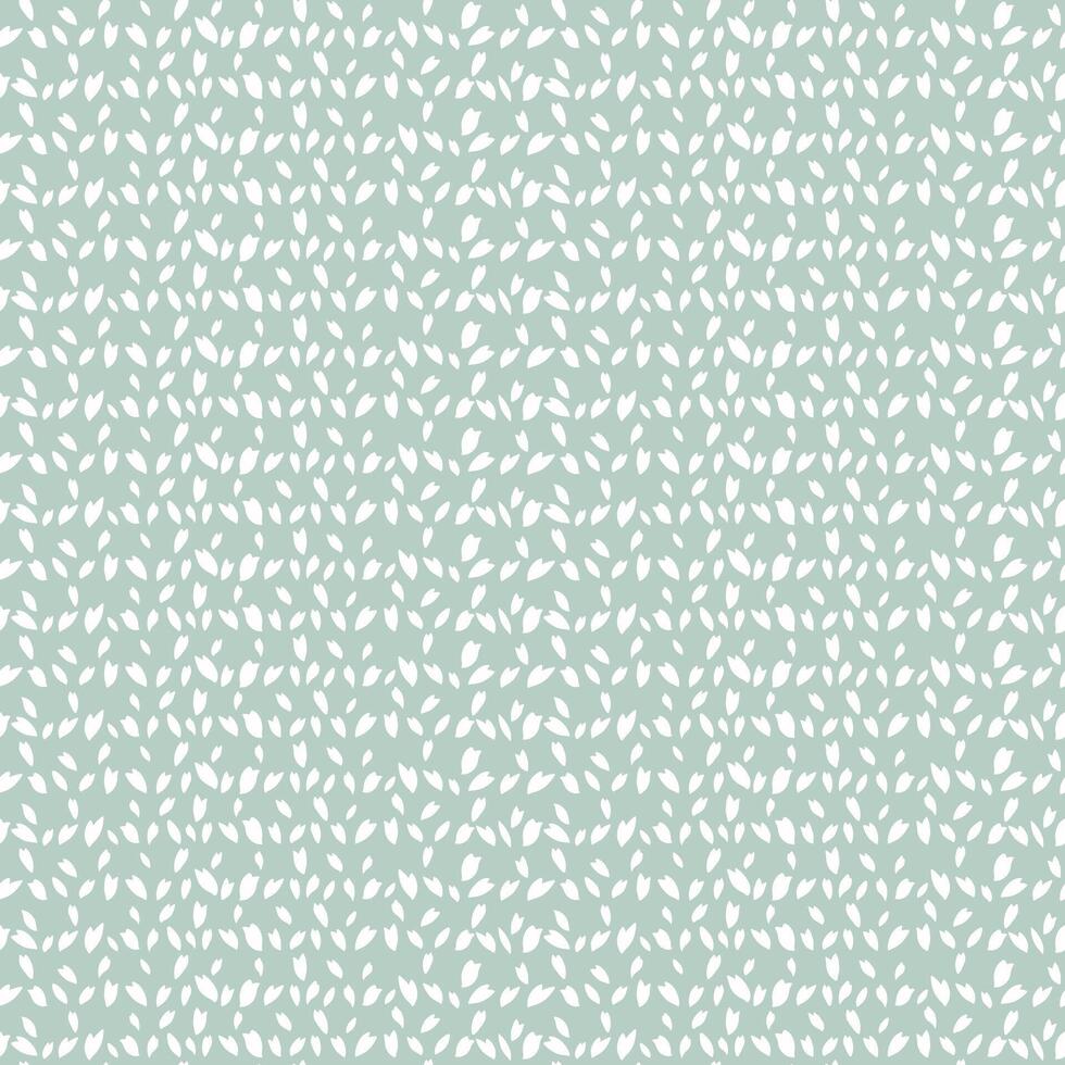 Seamless pattern with striped lines with tiny shapes drops, spots, polka dots. Vector hand drawn sketch. Simple pastel green background with random snowflakes, circles. Template for designs print