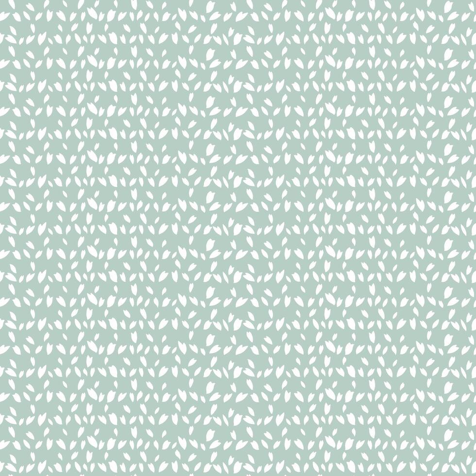 Seamless pattern with striped lines with tiny shapes drops, spots, polka dots. Vector hand drawn sketch. Simple pastel green background with random snowflakes, circles. Template for designs print