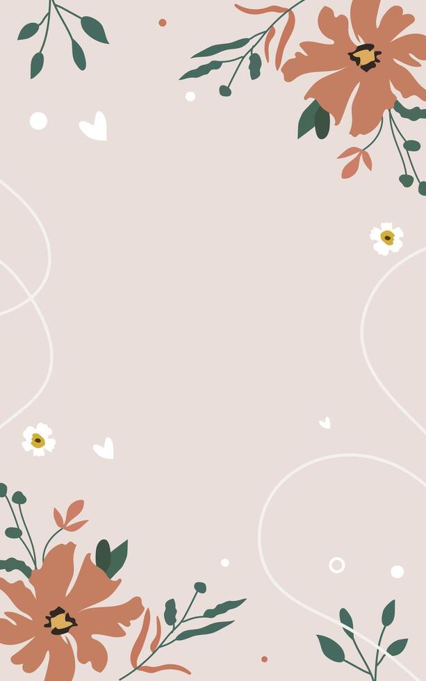 Abstract Background with flowers and bagde vector