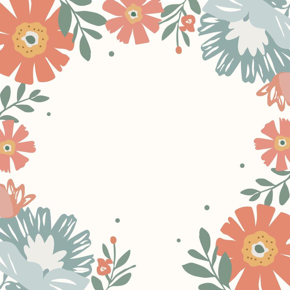 Abstract Background with flowers and bagde vector