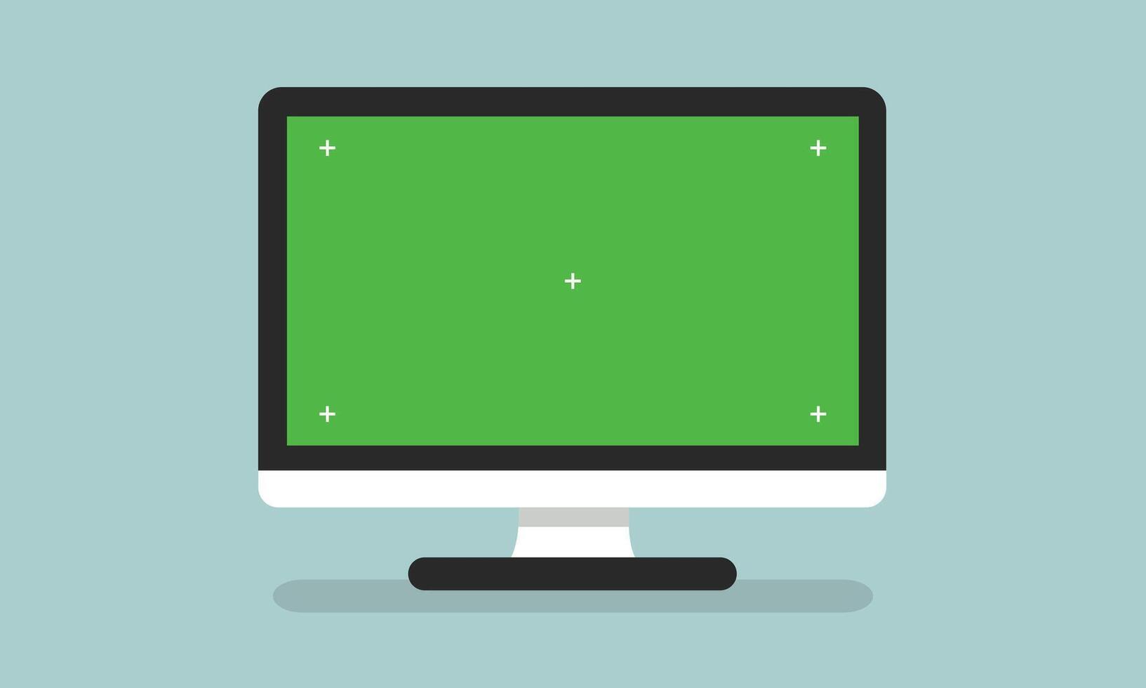 Vector illustration of green screen background VFX motion tracking markers Art design green screen