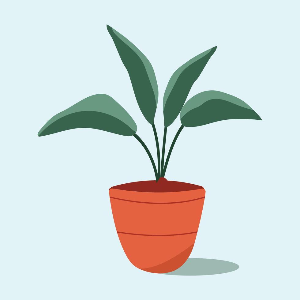 Seamless office plants of decorative exotic tropical green houseplants and flowers in colorful pots vector