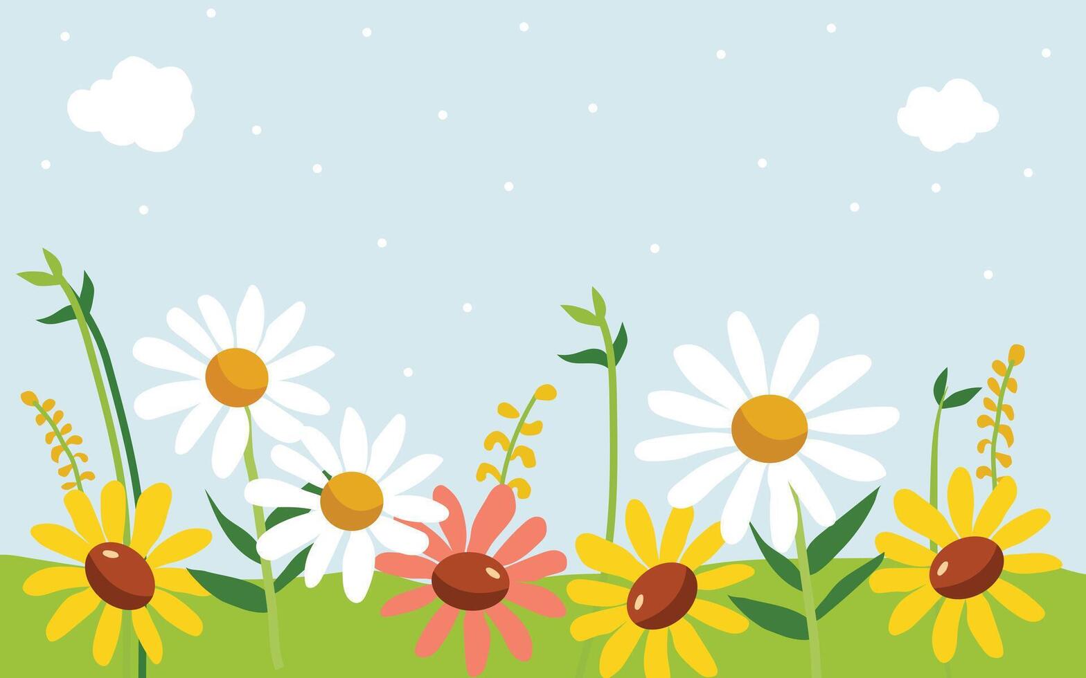 Abstract Background with flowers and bagde vector