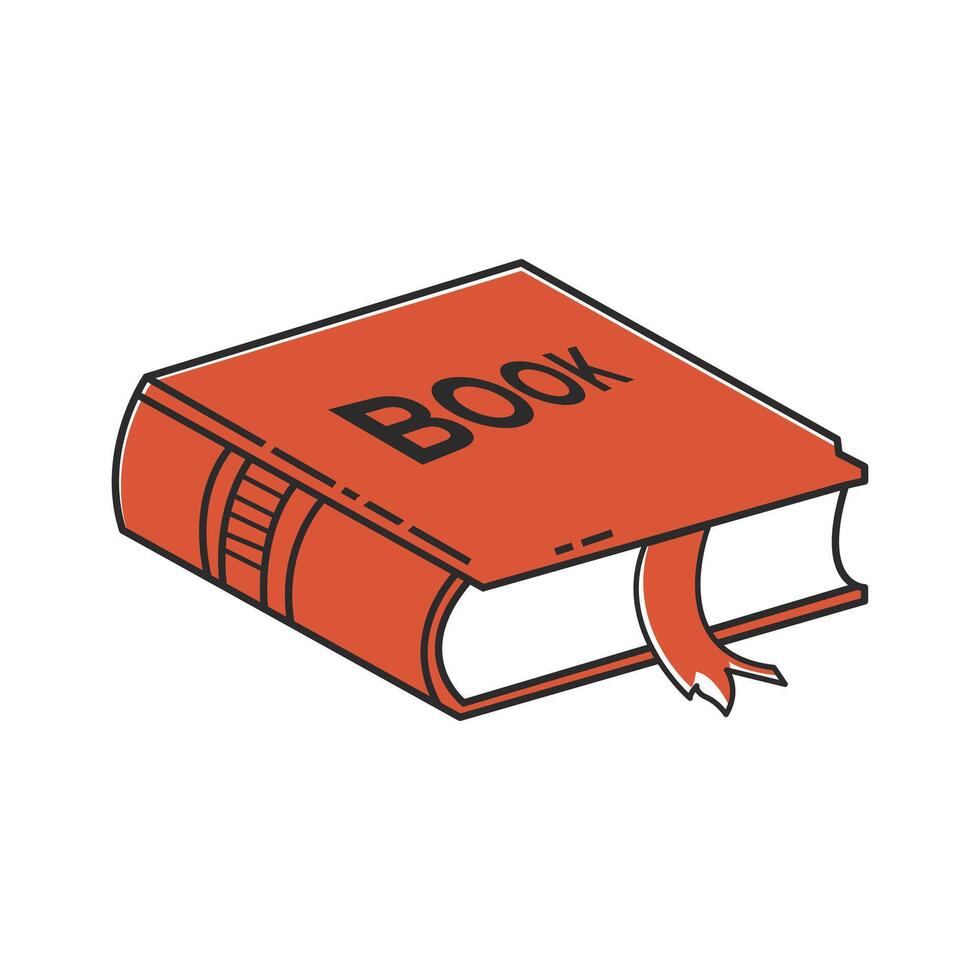 Hand drawn flat vector design stack of books illustration