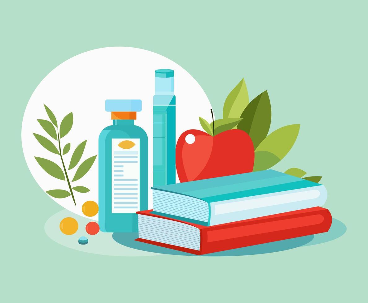 Medicine and health concept. Flat vector illustration.