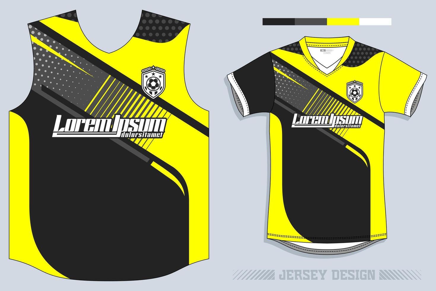 Sports jersey and t-shirt template sports jersey design vector. Sports design for football, racing, gaming jersey. Vector. Pro Vector