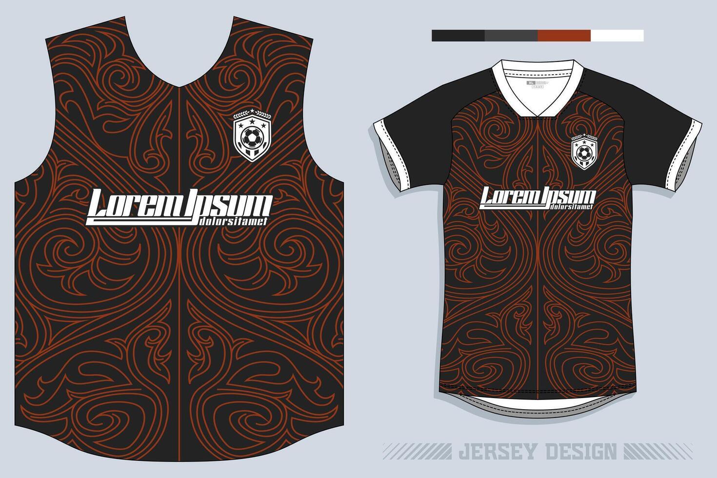 Sports jersey and t-shirt template sports jersey design vector. Sports design for football, racing, gaming jersey. Vector. Pro Vector