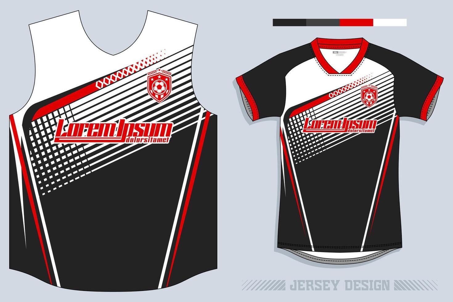 Sports jersey and t-shirt template sports jersey design vector. Sports design for football, racing, gaming jersey. Vector. Pro Vector