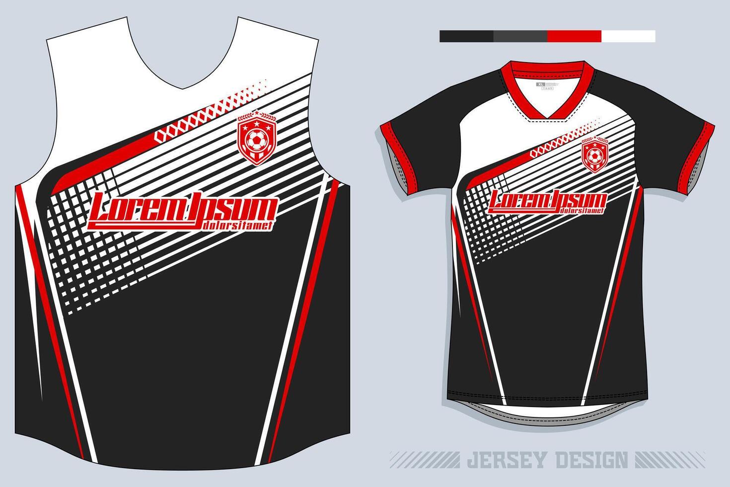 Sports jersey and t-shirt template sports jersey design vector. Sports design for football, racing, gaming jersey. Vector. Pro Vector