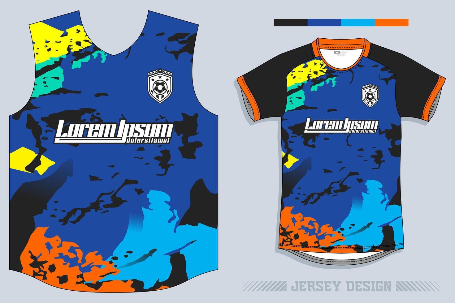 Sports jersey and t-shirt template sports jersey design vector. Sports design for football, racing, gaming jersey. Vector. Pro Vector