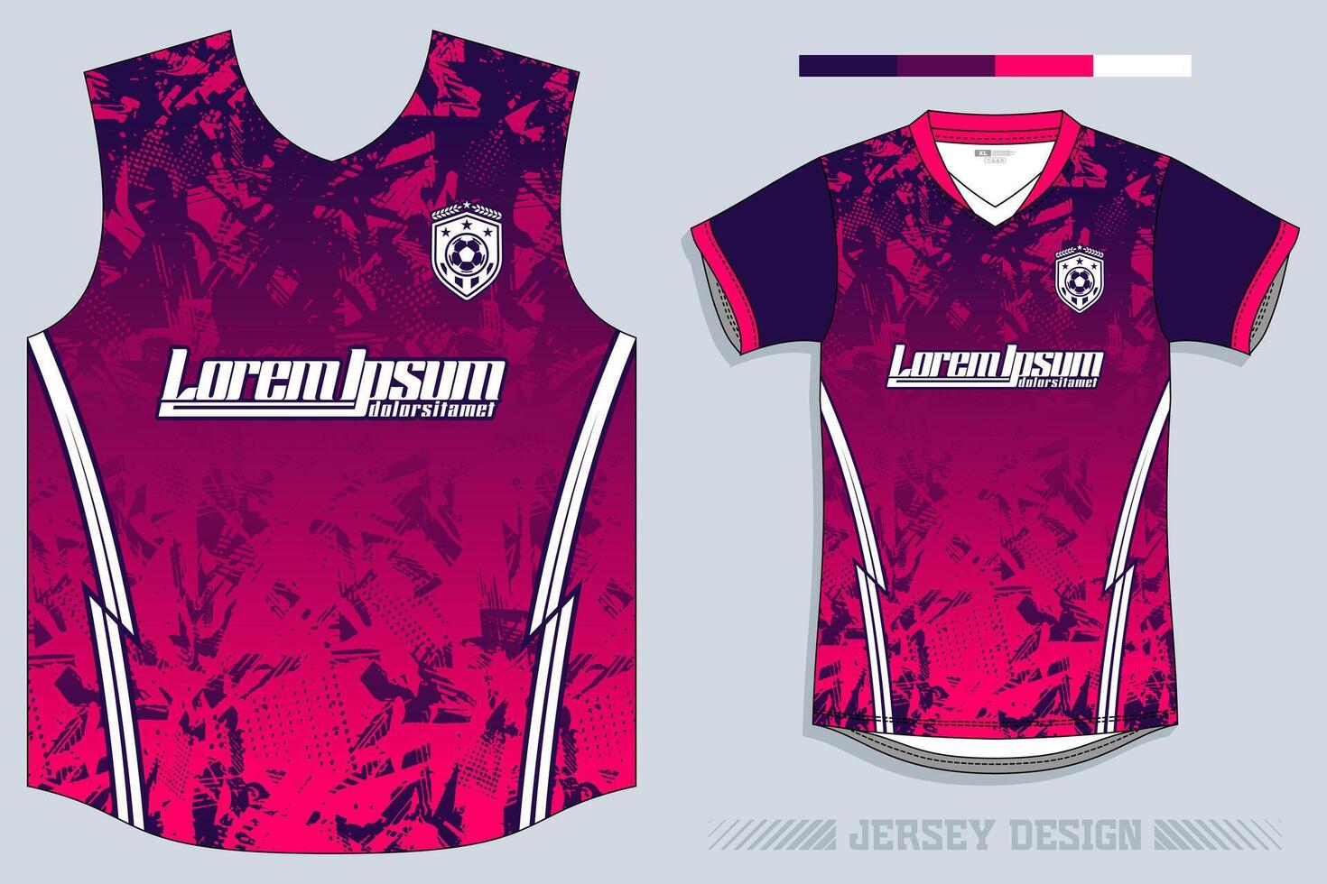 Sports jersey and t-shirt template sports jersey design vector. Sports design for football, racing, gaming jersey. Vector. Pro Vector