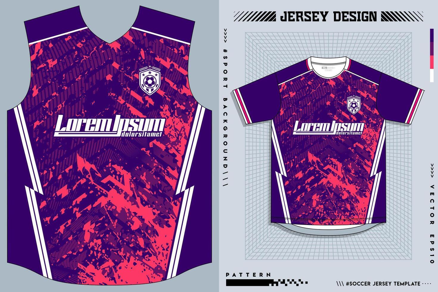 Sports jersey and t-shirt template sports jersey design vector. Sports design for football, racing, gaming jersey. Vector. Pro Vector