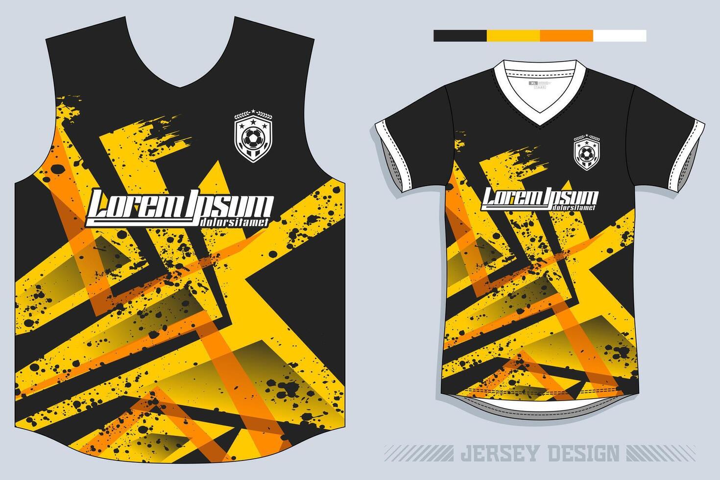 Sports jersey and t-shirt template sports jersey design vector. Sports design for football, racing, gaming jersey. Vector. Pro Vector