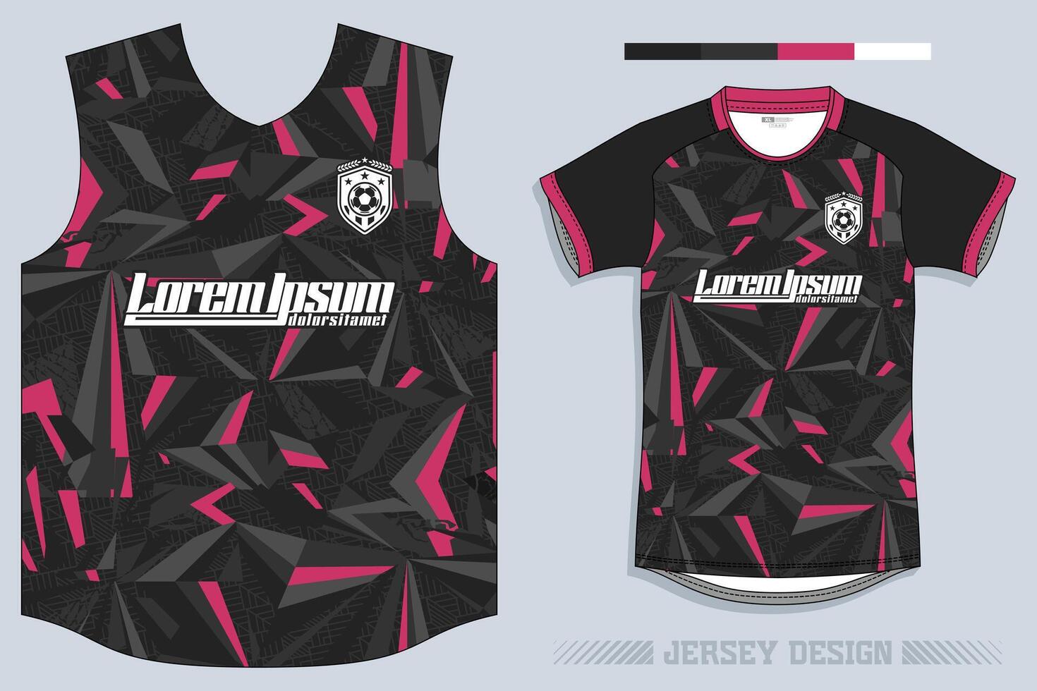 Sports jersey and t-shirt template sports jersey design vector. Sports design for football, racing, gaming jersey. Vector. Pro Vector