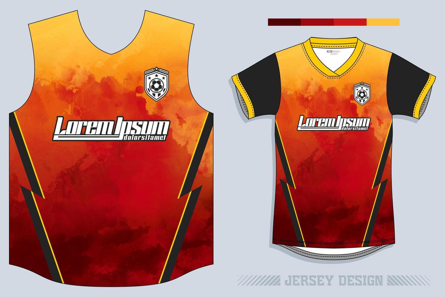 Sports jersey and t-shirt template sports jersey design vector. Sports design for football, racing, gaming jersey. Vector. Pro Vector