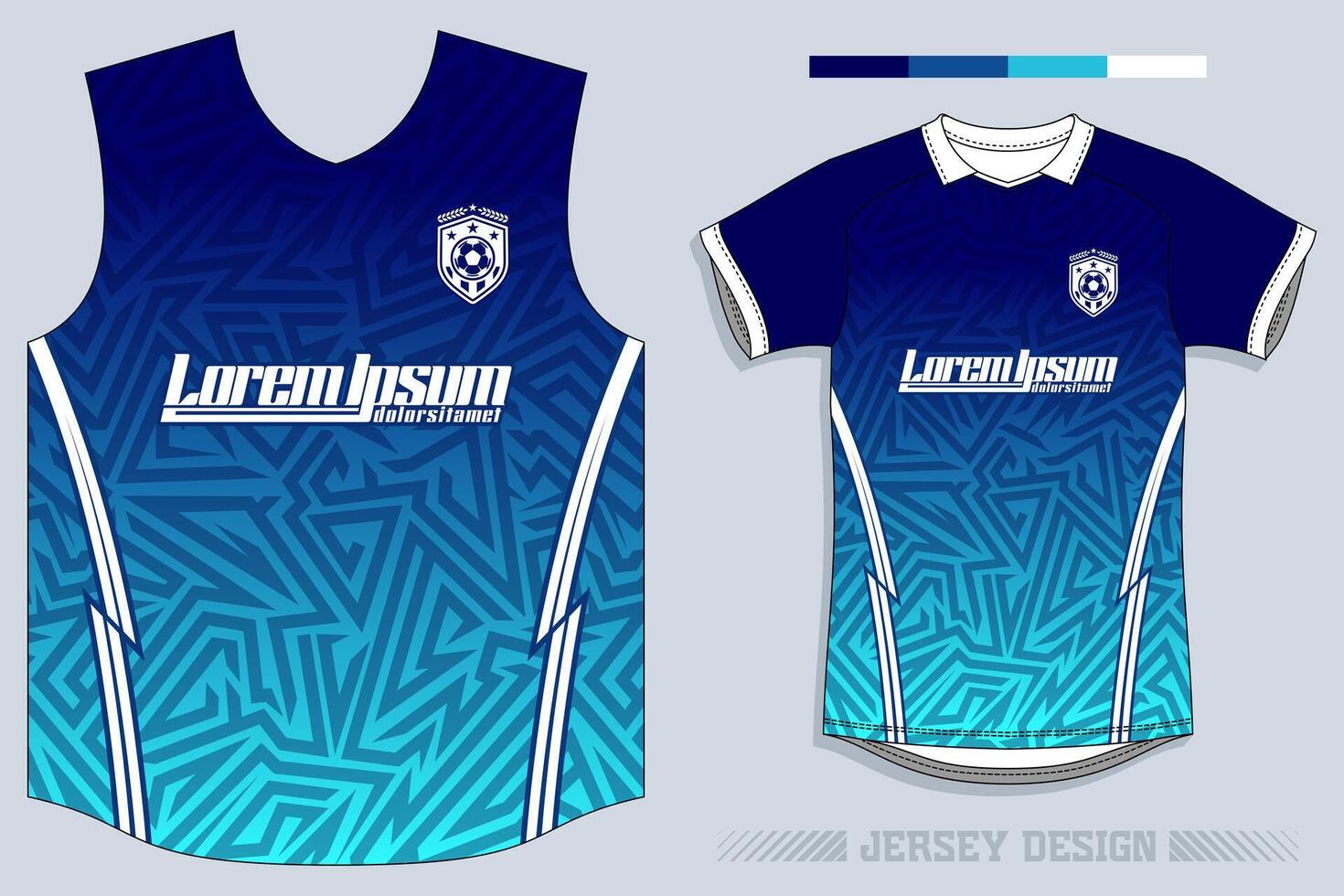 Sports jersey and t-shirt template sports jersey design vector. Sports design for football, racing, gaming jersey. Vector. Pro Vector