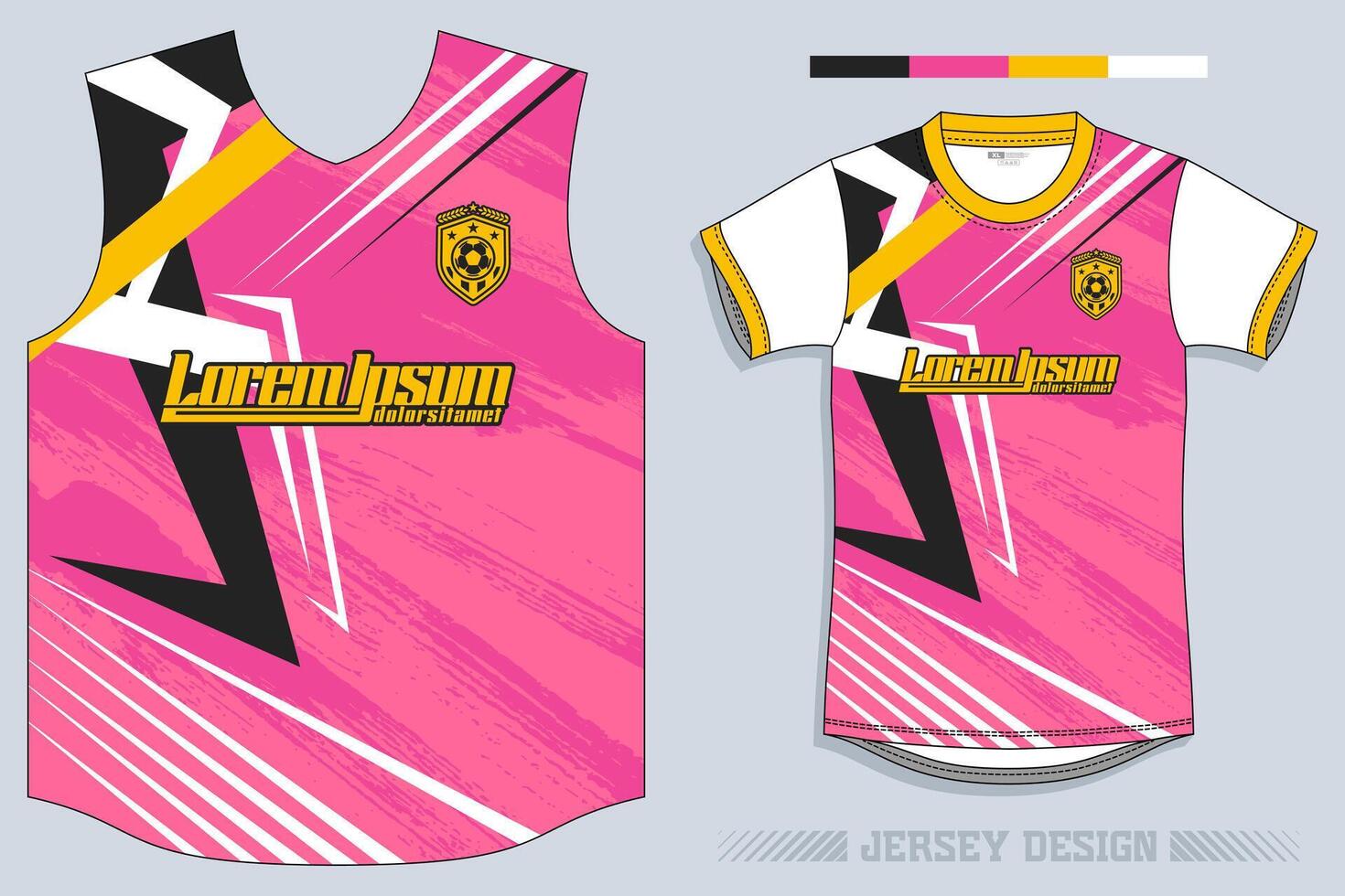 Sports jersey and t-shirt template sports jersey design vector. Sports design for football, racing, gaming jersey. Vector. Pro Vector