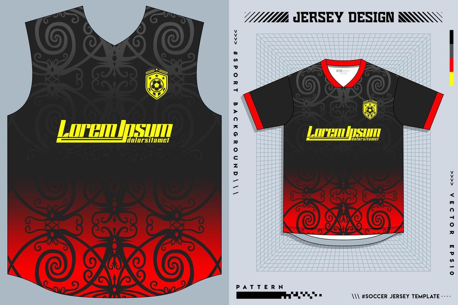 Deportes jersey y camiseta modelo Deportes jersey diseño vector. Deportes diseño para fútbol, carreras, juego de azar jersey. vector. Pro vector