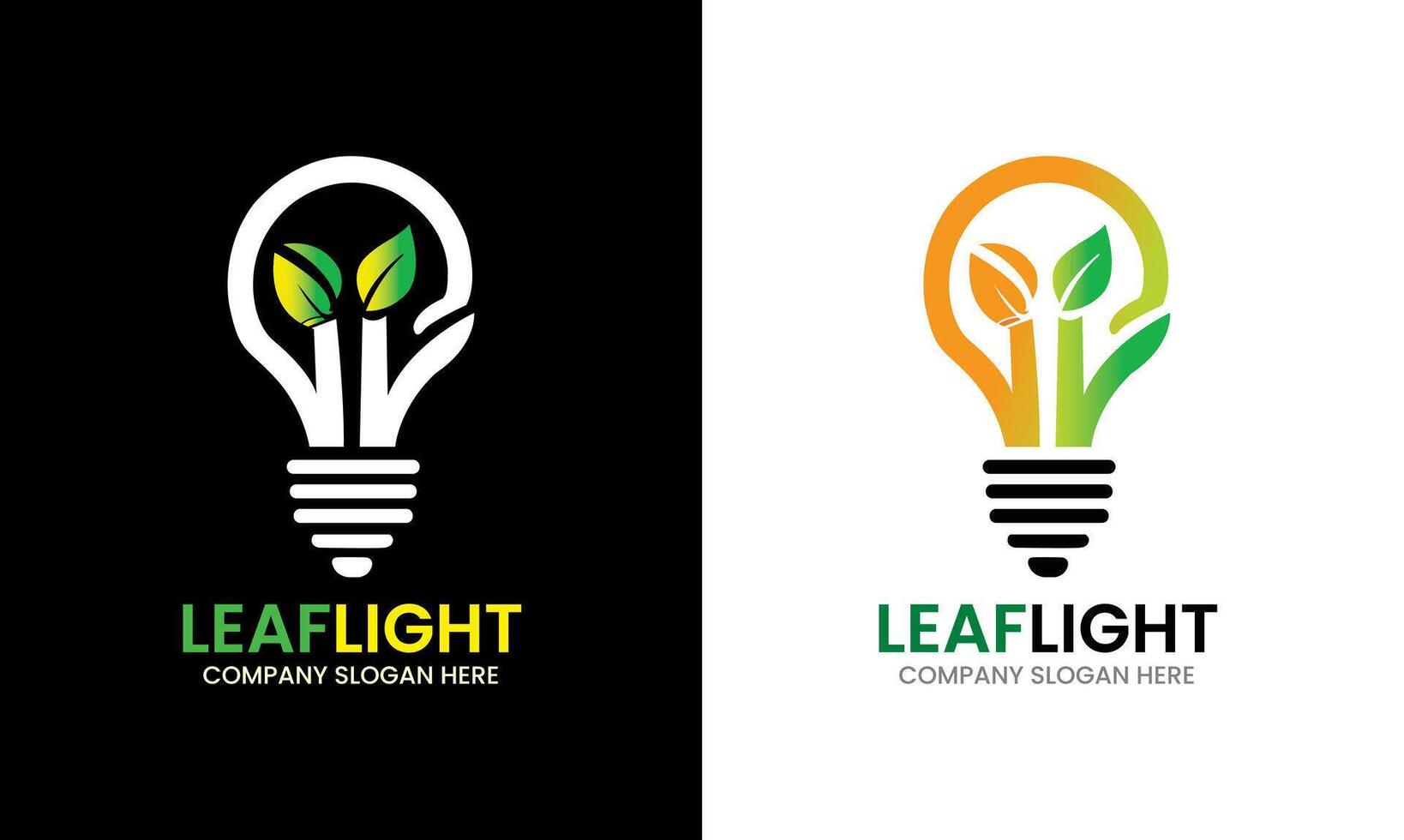 Green leaf nature green power lamp bulb isolated green eco energy concept vector icon