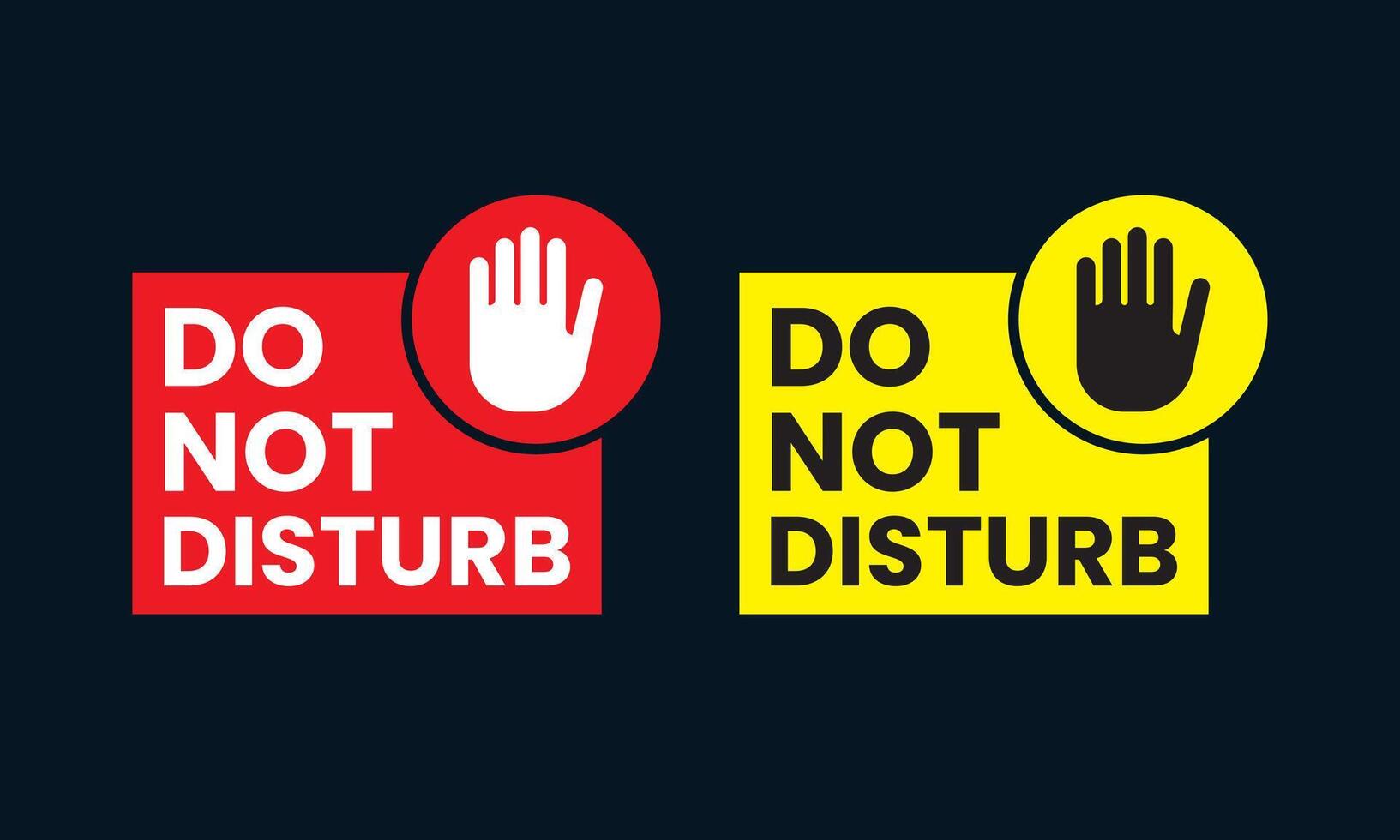 Do Not Disturb Signs board logo label stock vector Illustration