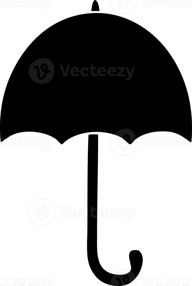 line drawing cartoon of a open umbrella icon png
