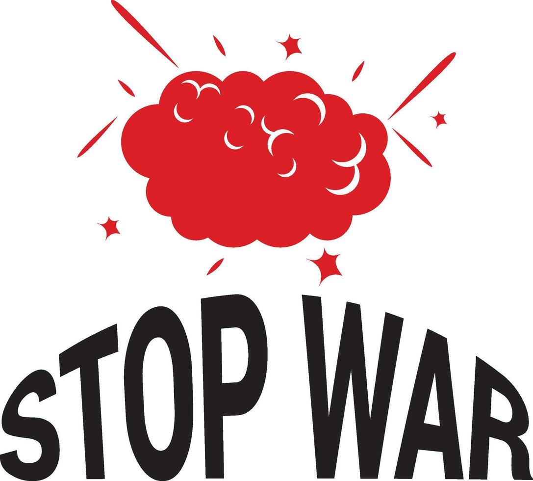 Say Now war Vector Poster Text Slogan Stop War Poster No War Stock Illustration design, sticker, label