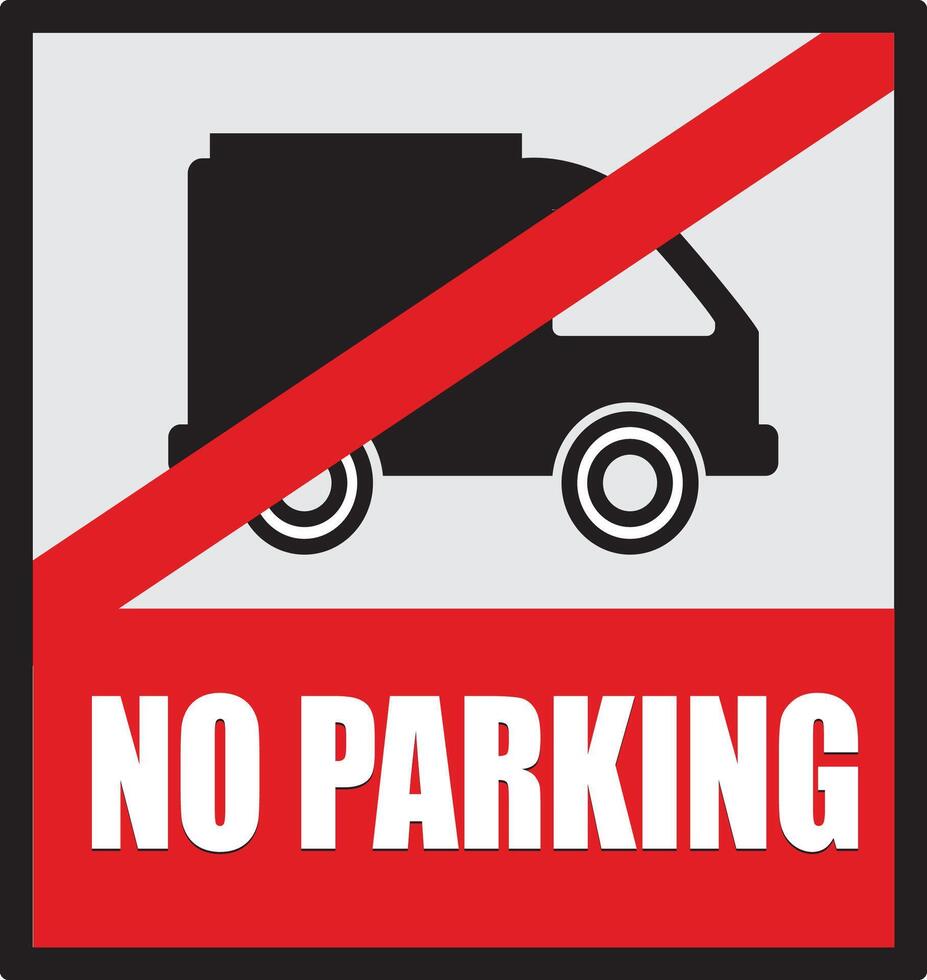 No parking sign symbol icon car vehicle logo vector design template