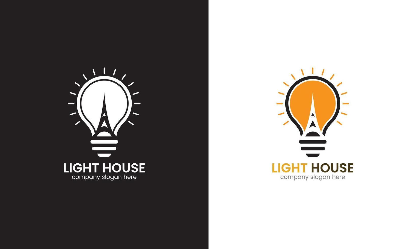 Lighthouse building tower round minimalist modern logo vector design template