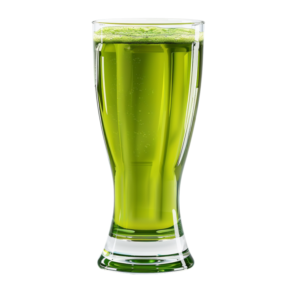 ai généré génératif ai haute verre de vert irlandais Bière sur transparent Contexte png