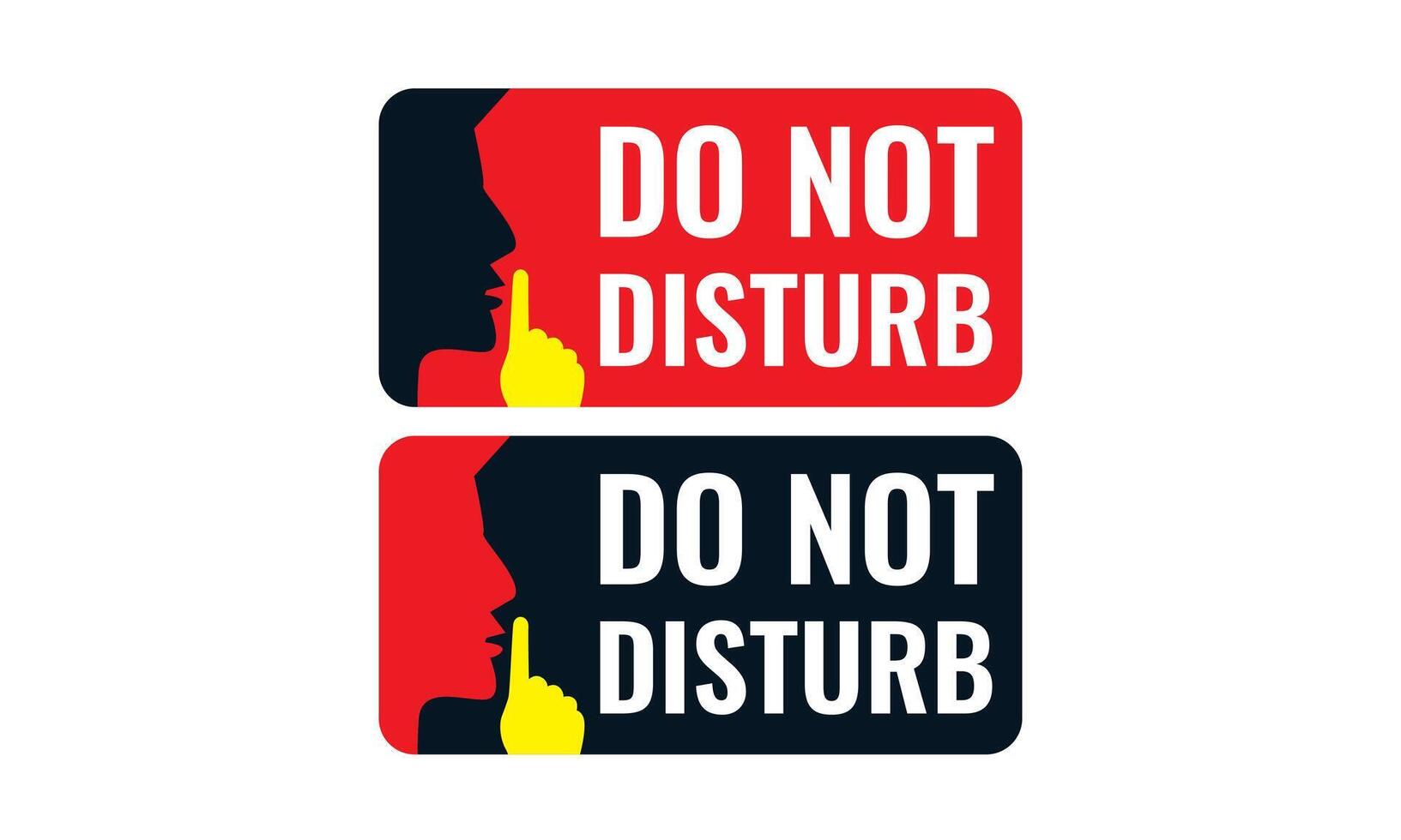 Do Not Disturb Signs board logo label stock vector Illustration