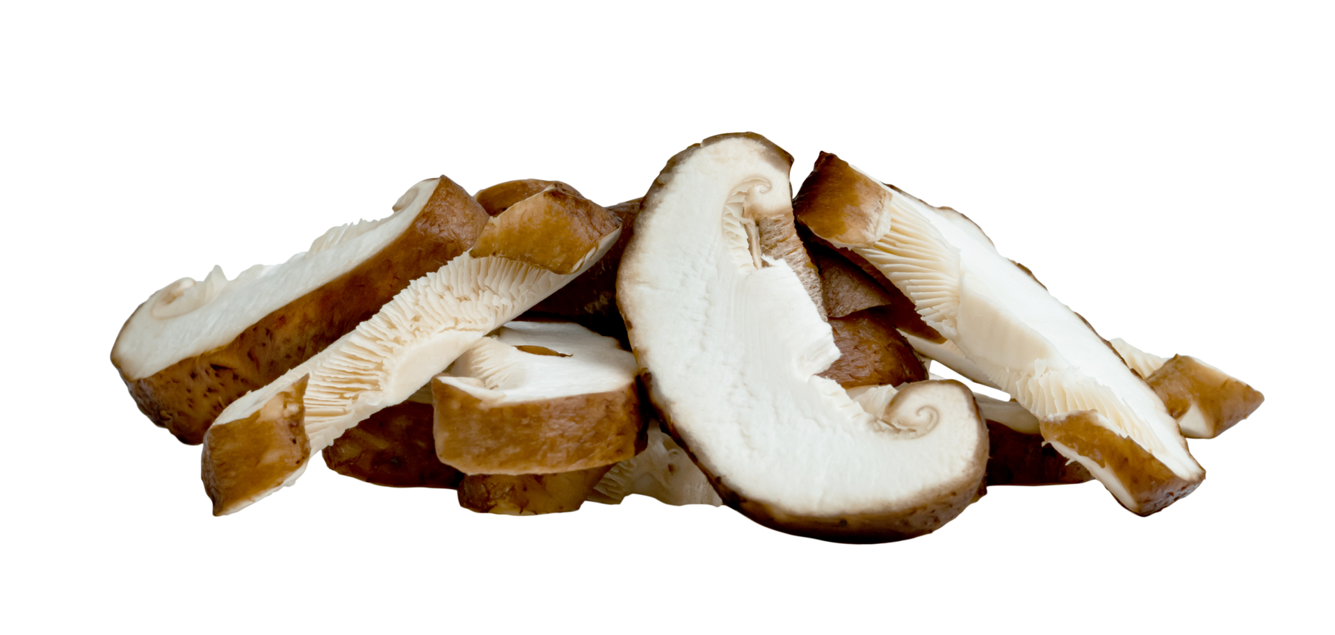 Shiitake Mushrooms sliced isolated png