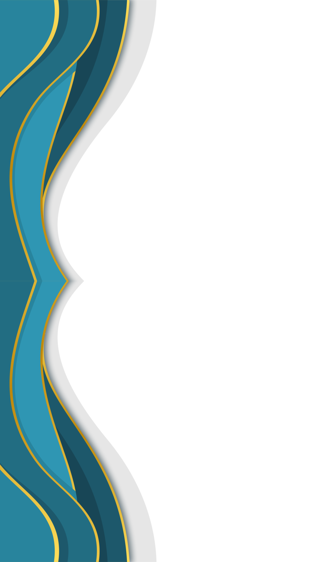 Elegant and luxurious blue border frame with transparent background