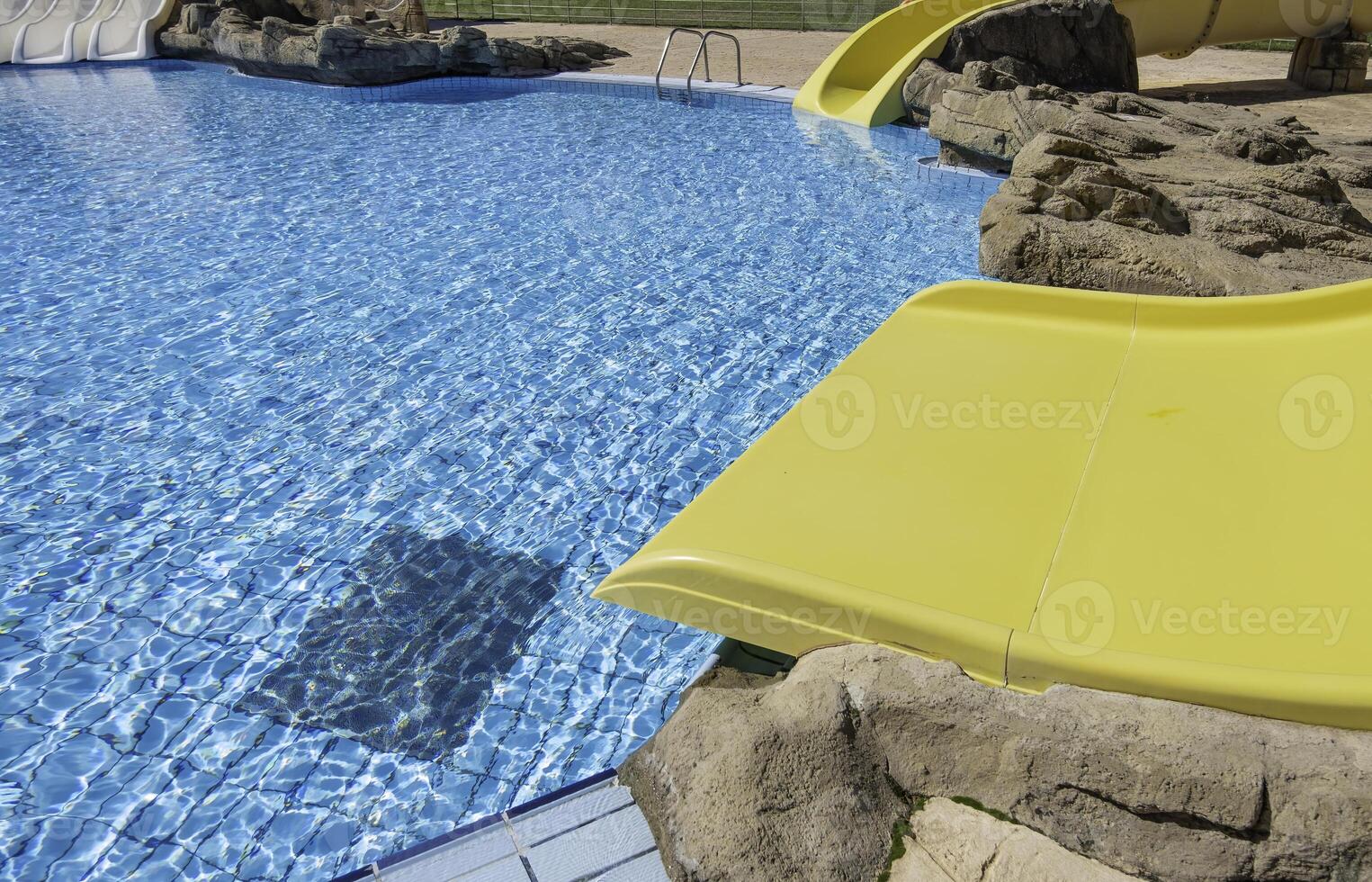 Slide in a pool photo