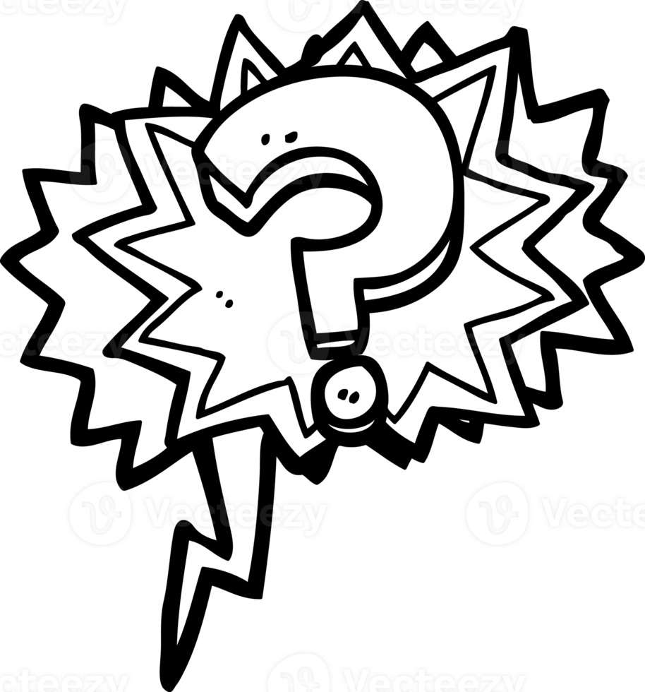 hand drawn speech bubble cartoon question mark icon png