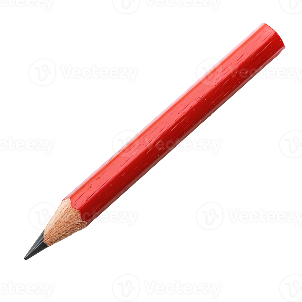 AI generated Pencil PNG. Writing pencil isolated. Pen top view pNG. Pencil flat lay PNG. Office supplies png