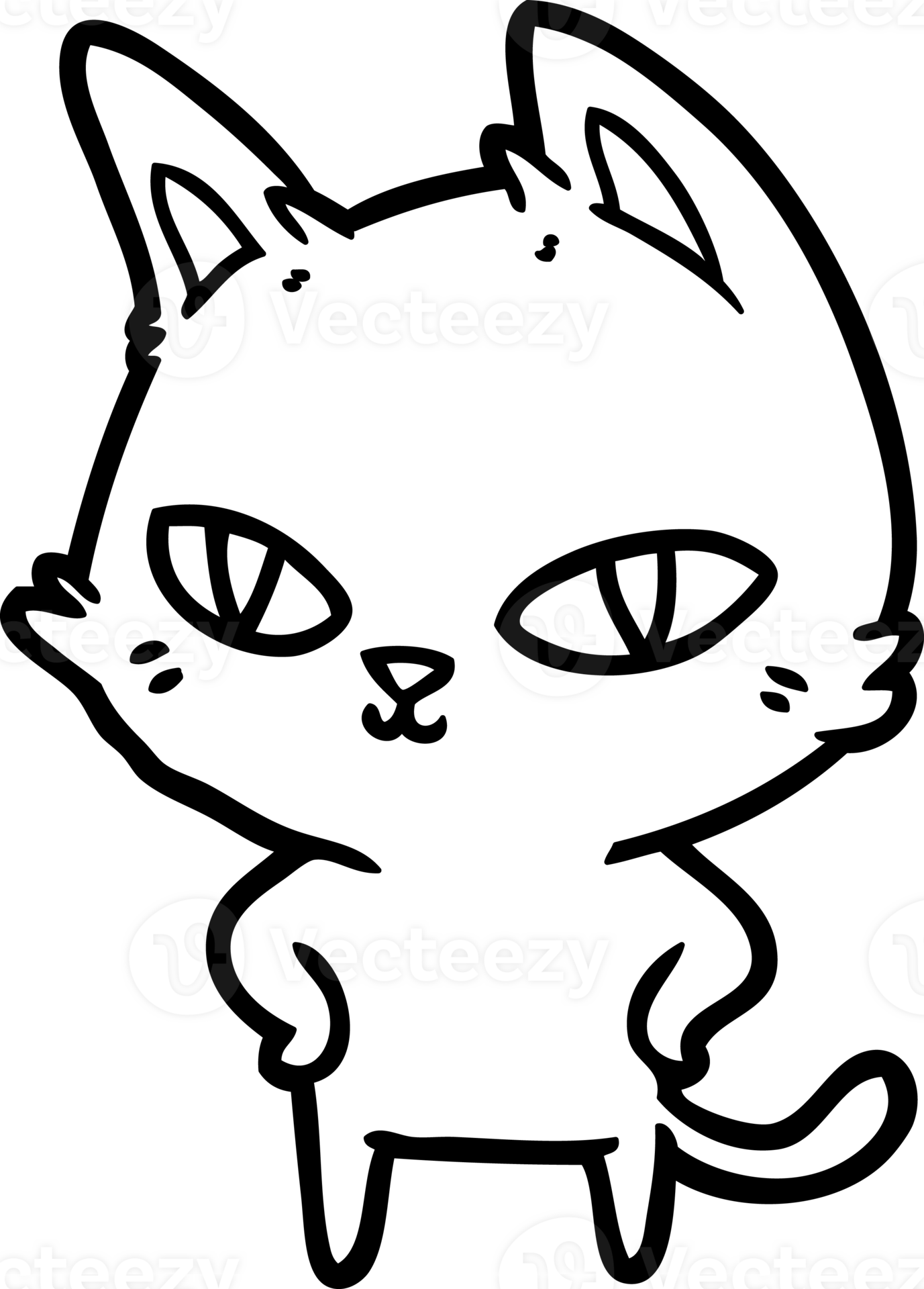 cartoon cat with bright eyes icon 40748868 PNG