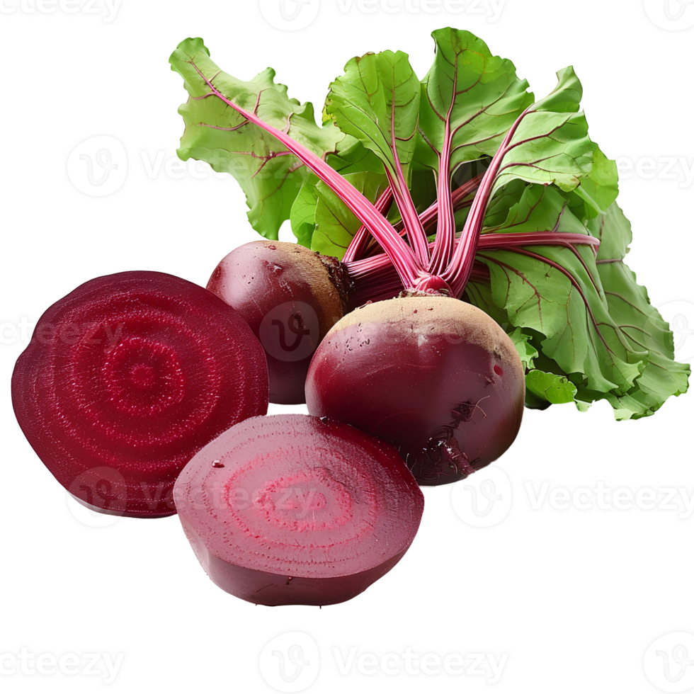 AI generated Beetroot PNG. Red beets isolated. Beetroot vegetable top view PNG. Beet flat lay PNG