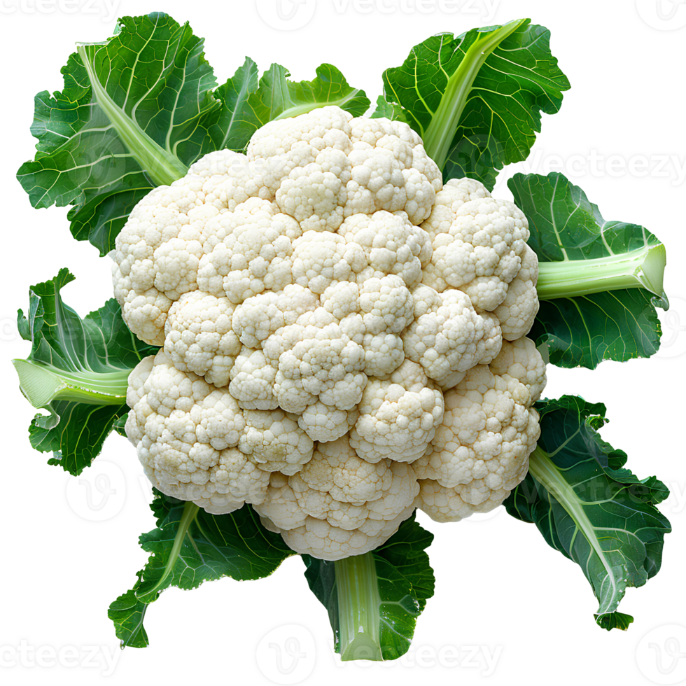 AI generated Cauliflower PNG. Cauliflower vegetable isolated. Organic vegetable cauliflower PNG. Cauliflower top view PNG. Cauliflower flat lay PNG