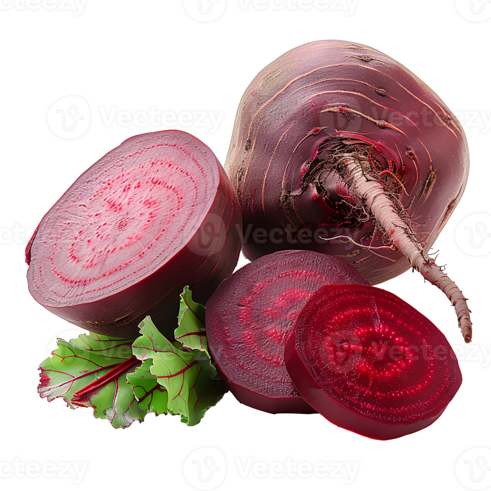 AI generated Beetroot PNG. Red beets isolated. Beetroot vegetable top view PNG. Beet flat lay PNG