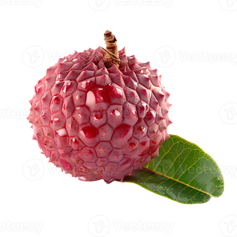 AI generated Lychee fruit PNG. Lychee top view PNG. Lychee flat lay isolated. Exotic fruit lychee isolated png