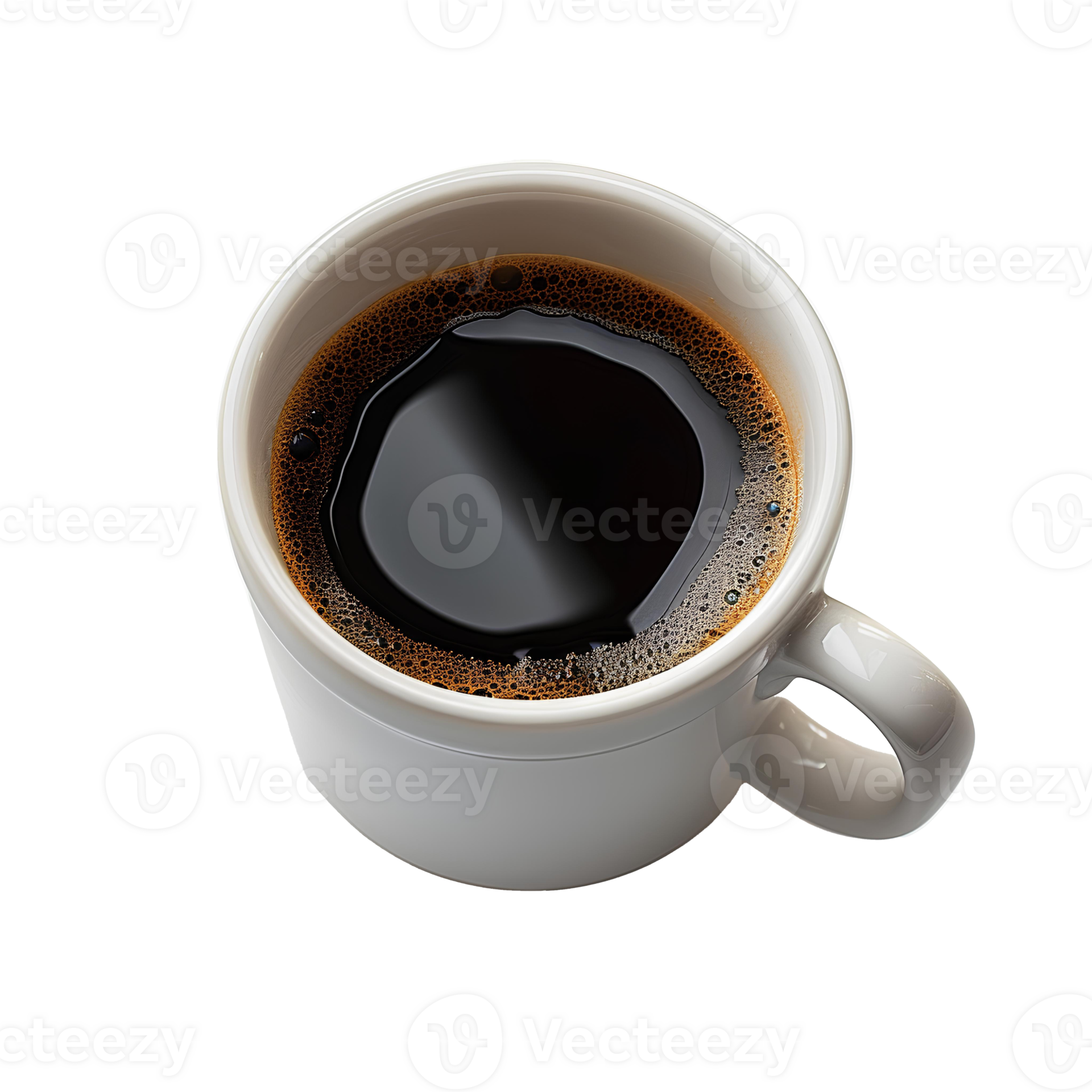 AI generated Cup of coffee PNG. Cup of black coffee isolated. Black cup 