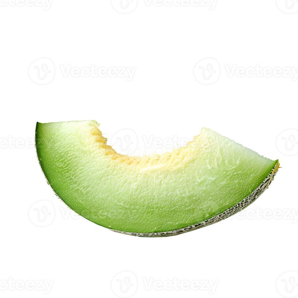 AI generated honeydew melon PNG. Fresh ripe honeydew fruit isolated. Honeydew melon slices PNG. Honeydew melon for fruit desserts during summer time png