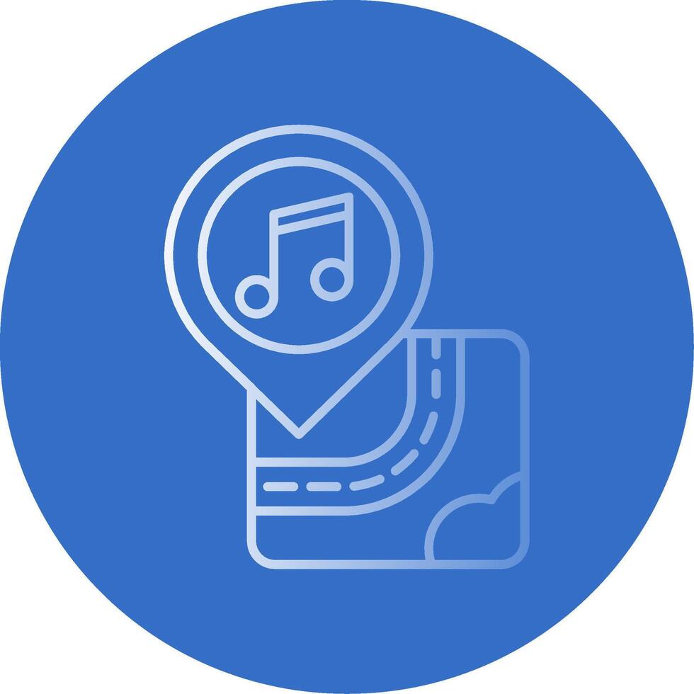 Concert Gradient Line Circle Icon vector