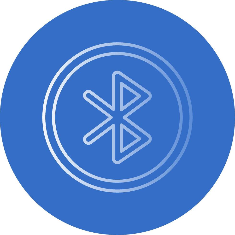 Bluetooth degradado línea circulo icono vector