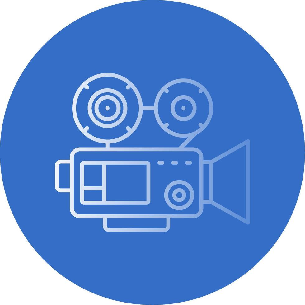Video camera Gradient Line Circle Icon vector