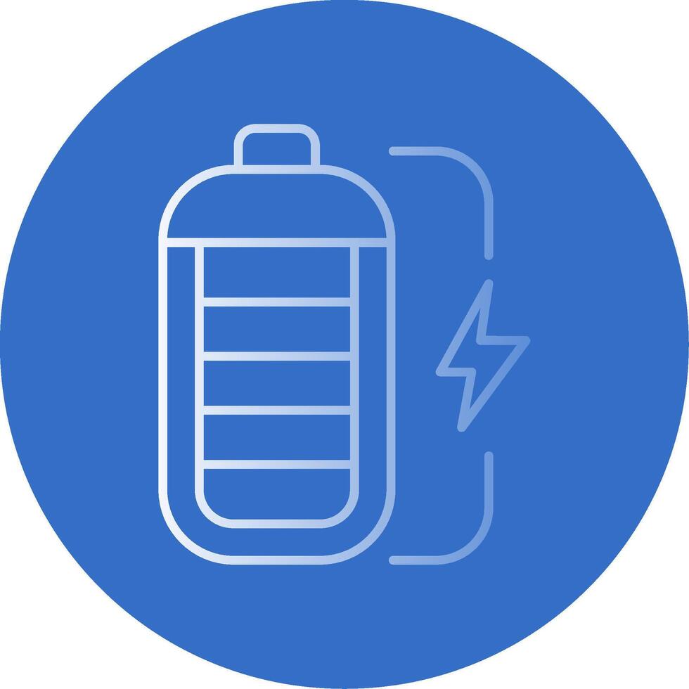 Battery Gradient Line Circle Icon vector
