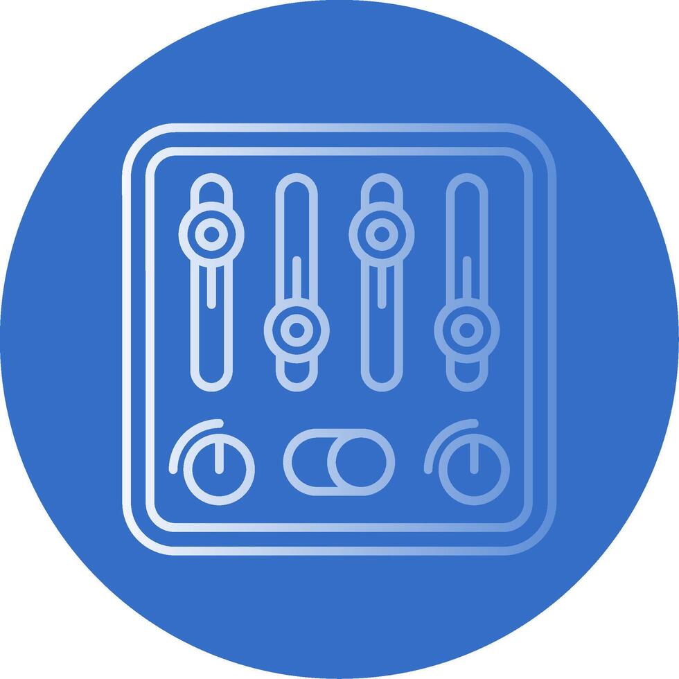 Control Gradient Line Circle Icon vector